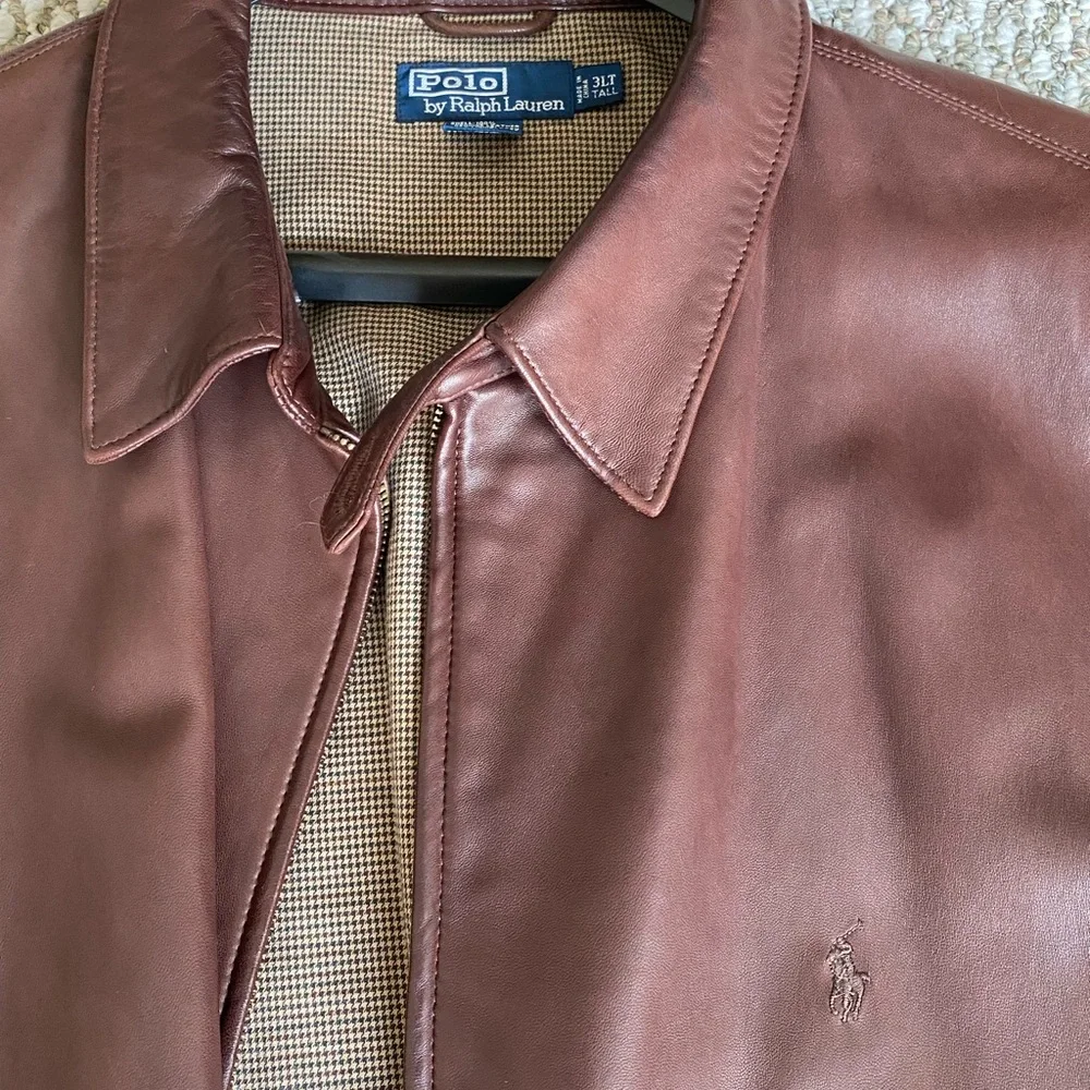 Polo Ralph Lauren Leather Jacket Men’s - Picture 2 of 4